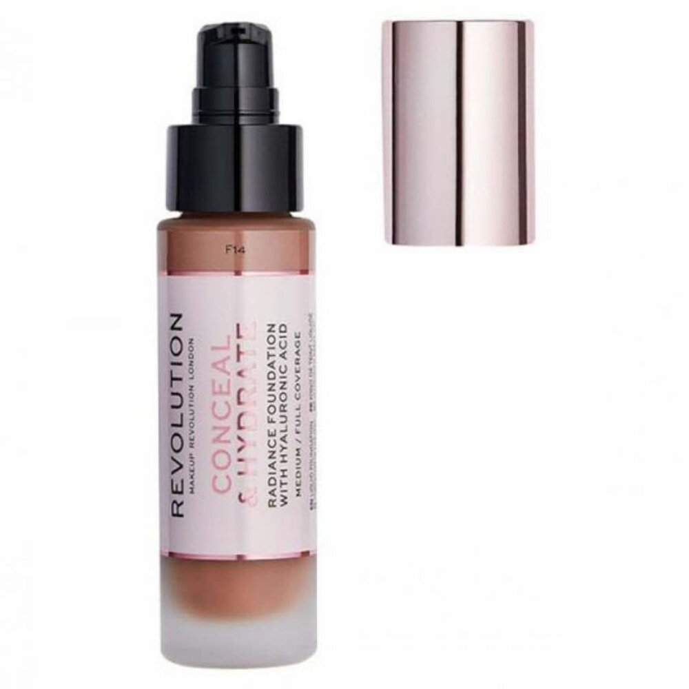 New Revolution Conceal & Hydrate Radiance Foundation with Hyaluronic Acid F14
